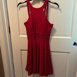 Red lace cocktail dress, juniors size 3